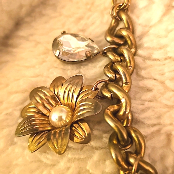 Heavy Brass Charm Bracelet - Picture 2 of 6